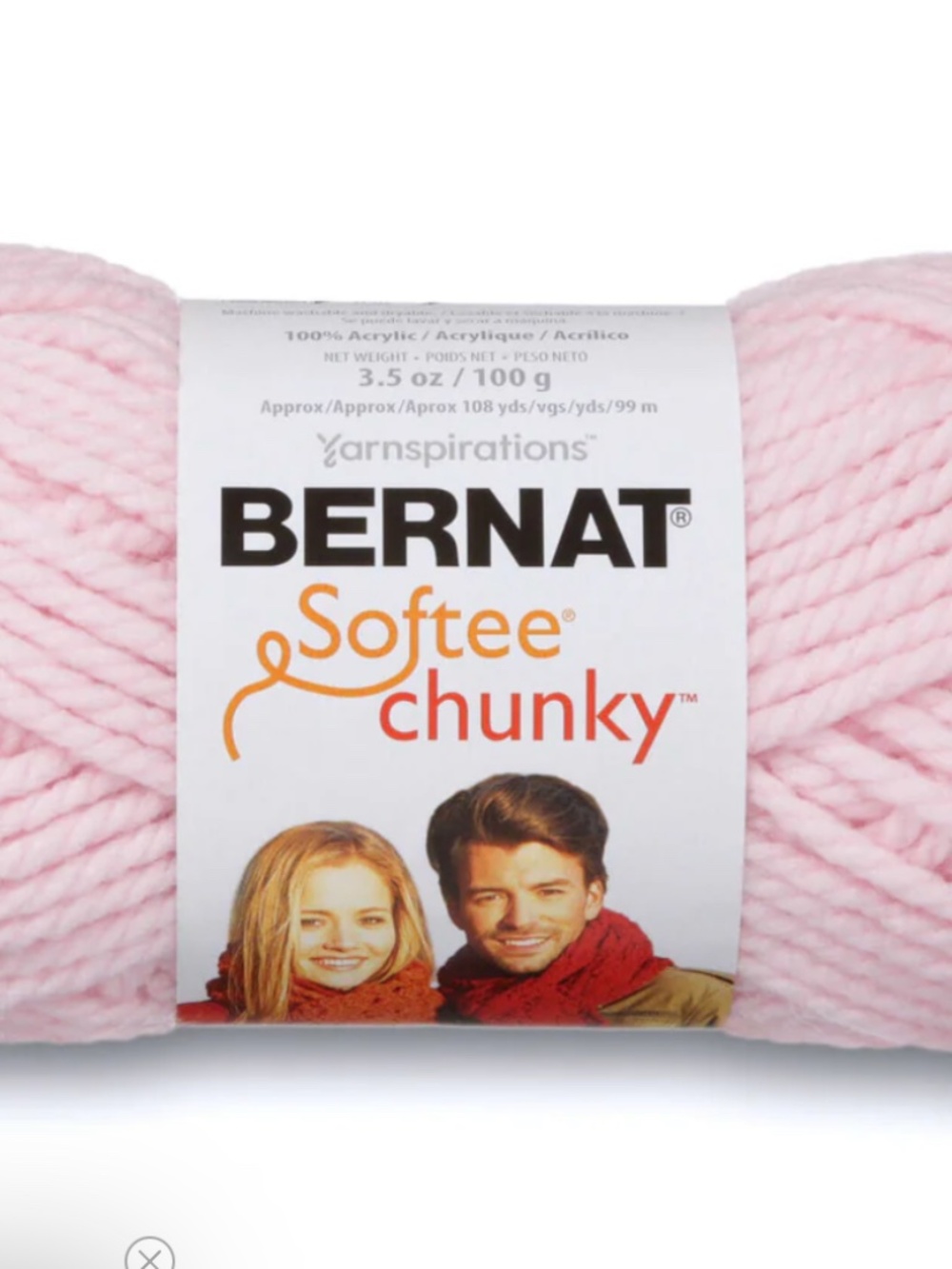 Softee Chunky Yarn - Baby Pink